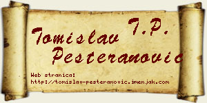 Tomislav Pešteranović vizit kartica